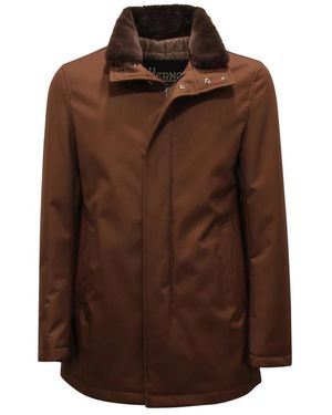 Herno Single-Breasted Coats - Marrón