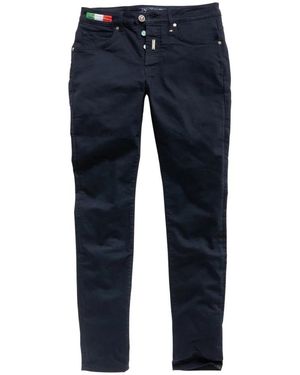 carlo colucci Slim-Fit Trousers - Blue