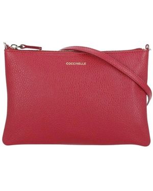 Coccinelle Burgund Mini Tasche Mit Abnehmbarem Riemen - Rot