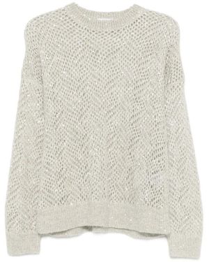 Brunello Cucinelli Round-Neck Knitwear - Neutro