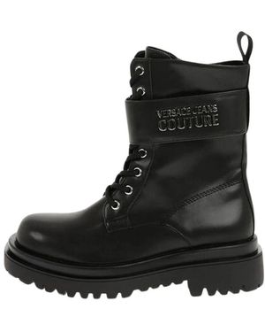 Versace Lace-Up Boots - Black