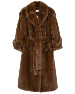BB COUTURE Belted Coats - Brown