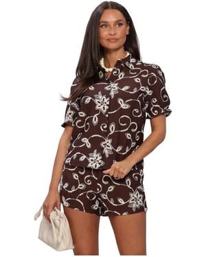Ydence Overhemden ,Bruin ,Leila Blouse