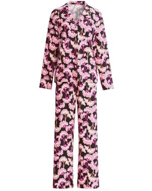 CALIDA Nachtkleding ,Veelkleurig ,Katoen Pyjama Met Knopen - Rood