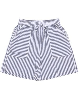 Obey Korte Broeken ,Blauw ,Katoen Gestreepte Katoenen Korte Set