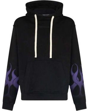 Vision Of Super Flammen Leichter Hoodie Schwarz/Lila - Blau