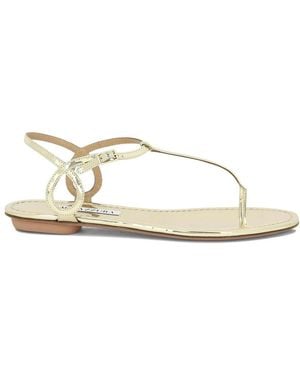 Aquazzura Flat Sandals - Metallic