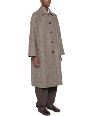 Harris Wharf London Single-Breasted Coats - Grey