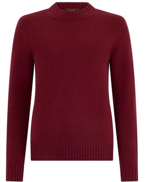 Moorer Round-Neck Knitwear - Red