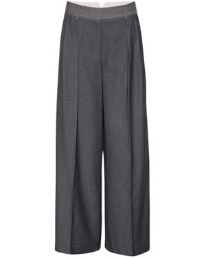 REMAIN Birger Christensen Wide Trousers - Grey