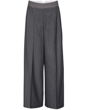 REMAIN Birger Christensen Wide Trousers - Grey