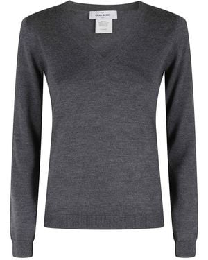 Gran Sasso V-Neck Knitwear - Gris