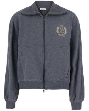 Brunello Cucinelli Zip-Throughs - Bleu