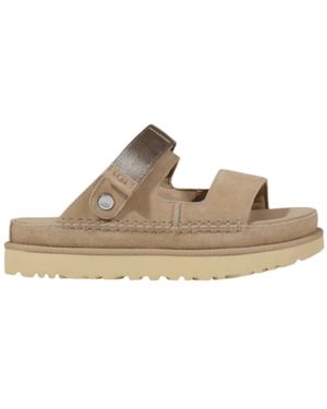 UGG Schoenen ,Leer Elegante Zomer Sandalen - Naturel