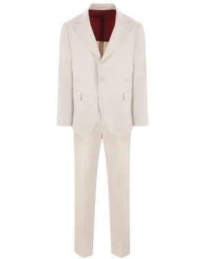 Brunello Cucinelli Single Breasted Suits - Natural