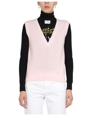 Raf Simons V-Neck Knitwear - Pink