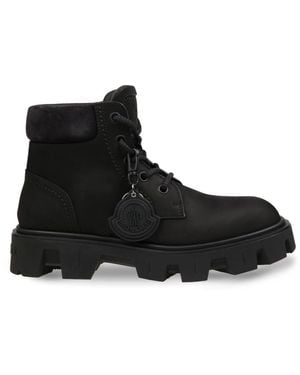 Moncler Lace-Up Boots - Noir