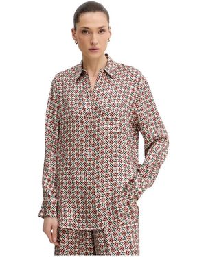 Paul Smith Overhemden ,Veelkleurig ,Geometric Square Printed Shirt - Bruin