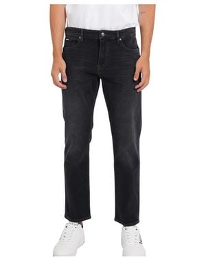 BOSS Jeans ,Zwart ,Katoen Straight Jeans