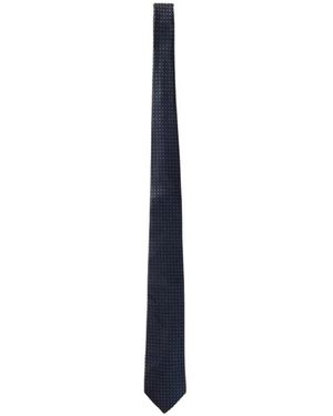 Michael Kors Accessoires ,Blauw ,Cravatta Solid Tonal Dot - Zwart