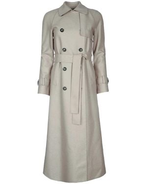 Harris Wharf London Trench Coats - Grey