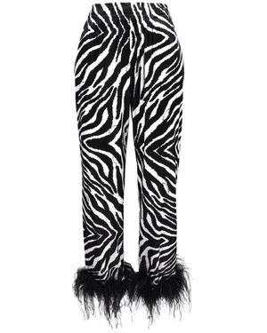 Giulia N Couture Slim-Fit Trousers - Black
