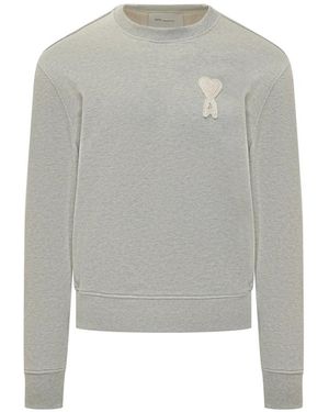 Ami Paris De Coeur Sweatshirt - Grijs