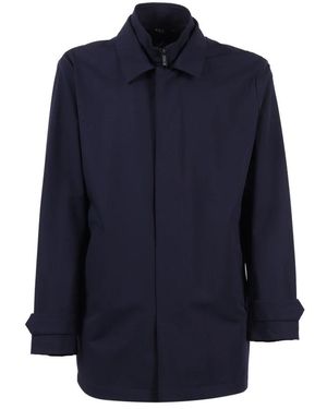 Fay Single-Breasted Coats - Blue