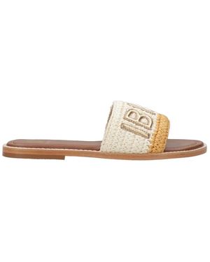 De Siena Schoenen ,Leer Ibiza Slider - Naturel