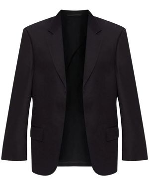 Balenciaga Zwarte Zijde & Nylon Jas