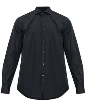 Paul & Shark Overhemden ,Blauw ,Katoen Overhemd Met Lange Mouwen