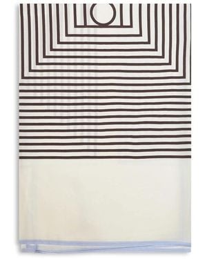 TOTEME Accessoires ,Centered Monogram Silk Scarf - Zwart