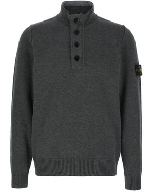 Stone Island Pullover Aus Schurwollmischung - Grau