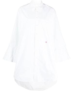 Palm Angels Shirtjurk Met Uitlopende Mouwen - Wit