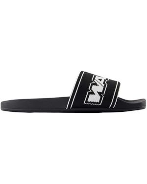 Alexander Wang Aw Webbing Pool Slides - Black