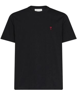 Ami Paris T-Shirts - Negro