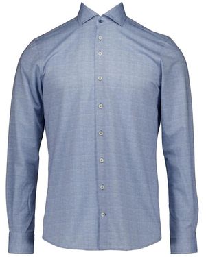 R2 Amsterdam Langärmliges Freizeithemd - Blau