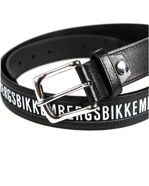 Bikkembergs Accessoires ,Zwart ,Leer Riemen
