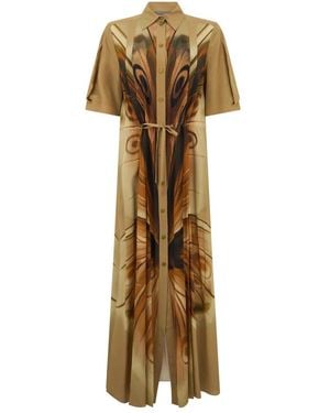 Alberta Ferretti Shirt Dresses - Metallic