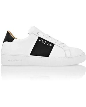 Philipp Plein Nappa-Leder-Sneaker - Weiß