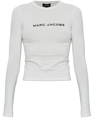 Marc Jacobs Tops ,Wit ,Katoen T-Shirt Met Lange Mouwen