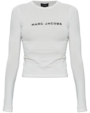 Marc Jacobs Tops ,Wit ,Katoen T-Shirt Met Lange Mouwen