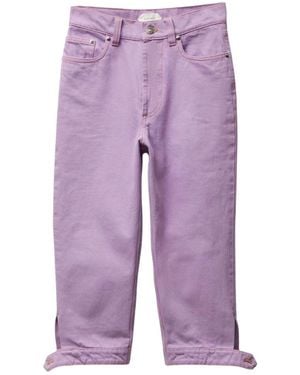 Versace Cropped Jeans - Purple