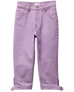 Versace Cropped Jeans - Purple