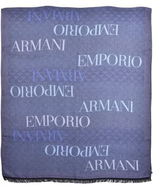 Emporio Armani Viscose Blend Sjaal - Blauw