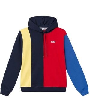 Fila Hoodies & Sweatvesten ,Veelkleurig ,Katoen Bairn Blocked Hoody - Blauw