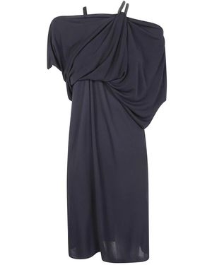 Tom Ford Kleedjes ,Zwart ,One-Shoulder Gedrapeerde Jurk - Blauw