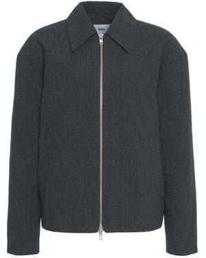Won Hundred Karierte Overshirt Jacke Schwarz Aw25