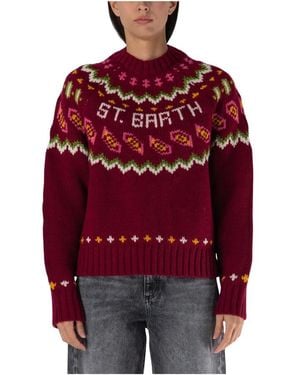 Mc2 Saint Barth Round-Neck Knitwear - Rosso