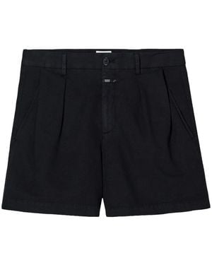 Closed Cotton And Linen Shorts - Zwart